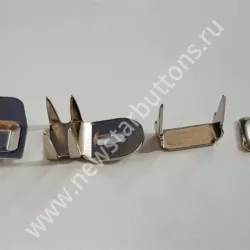 КРЮЧОК БРЮЧНЫЙ (СТАЛЬ) 4 ПРОКОЛА - НИКЕЛЬ/144ШТ